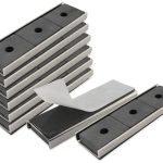 Master Magnetics Adhesive Magnets | Nickel-Plated Strong Magnetic Fastener | Double Sided Adhesive Foam Backing | 3” L x 0.905” W x 0.25” H | 8-Pack | CA293WAX8